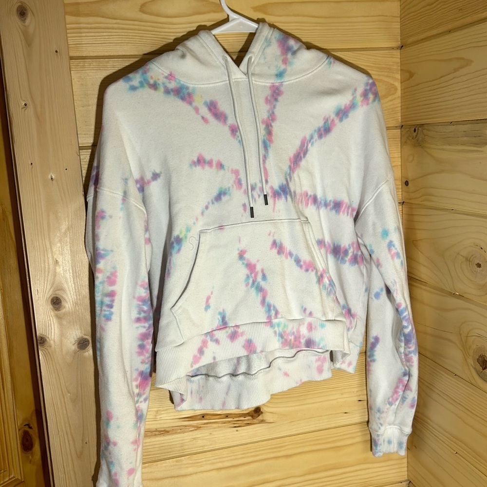 Tie die cropped sweatshirt